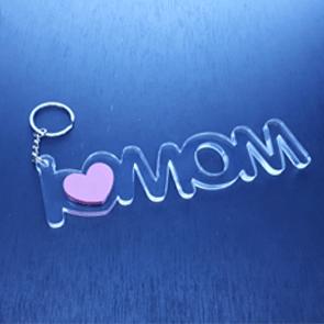 พวงกุญแจ I LOVE MOM [PINK]