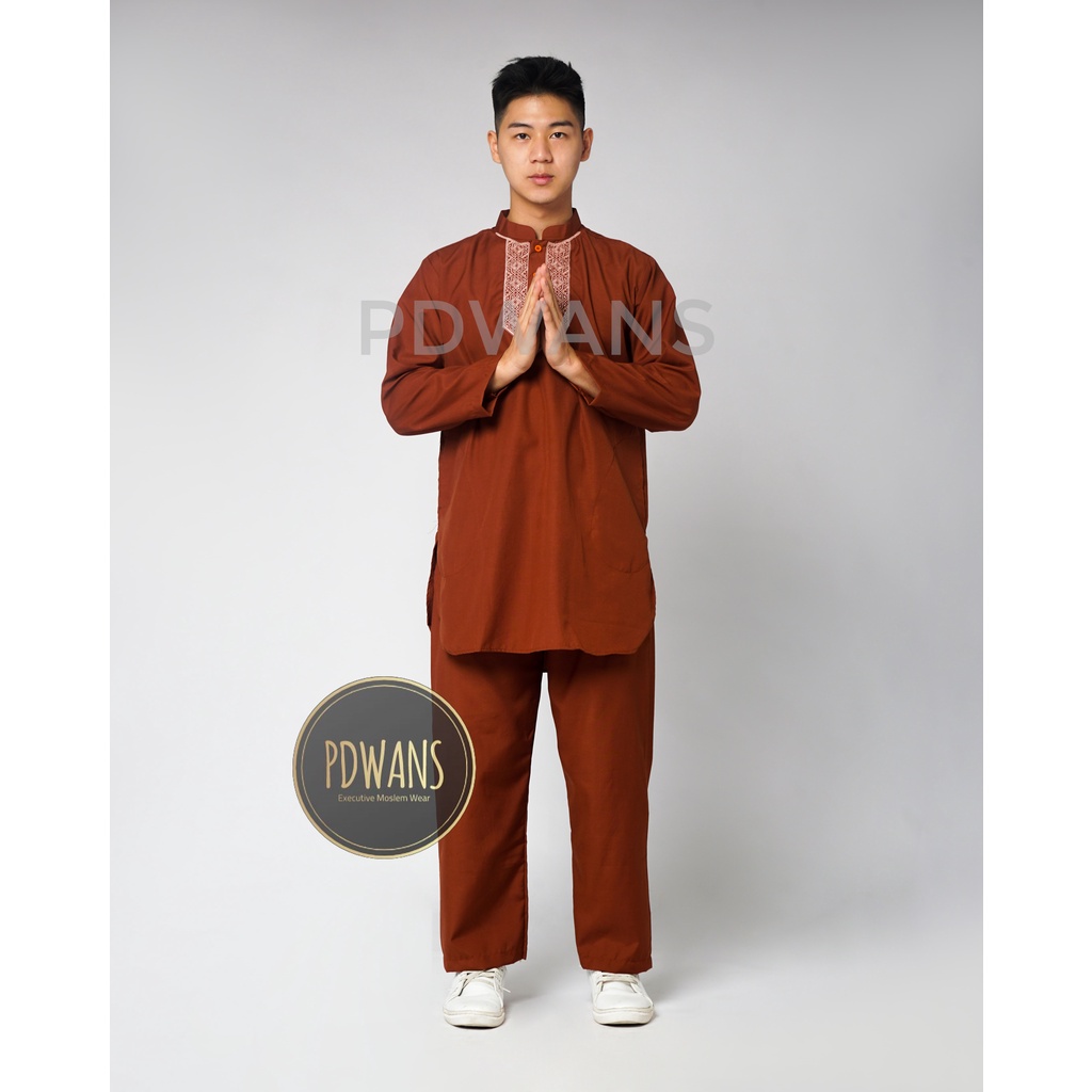 รับประกันชุดปากีสถานผู้ใหญ่ ชุดสี เสื้อโคโกะปักมุสลิม เสื้อผ้าอัมราห์ผู้ชาย bgm05d pdwans