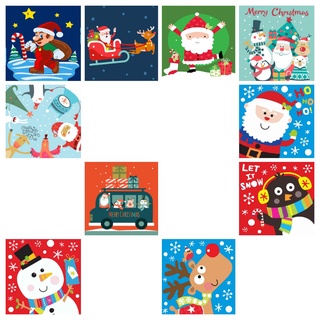 ภาพวาดสีน้ํามัน Merry Christmas รูป Pbn Diy ขนาด 20x20 ซมสําหรับเด็ก