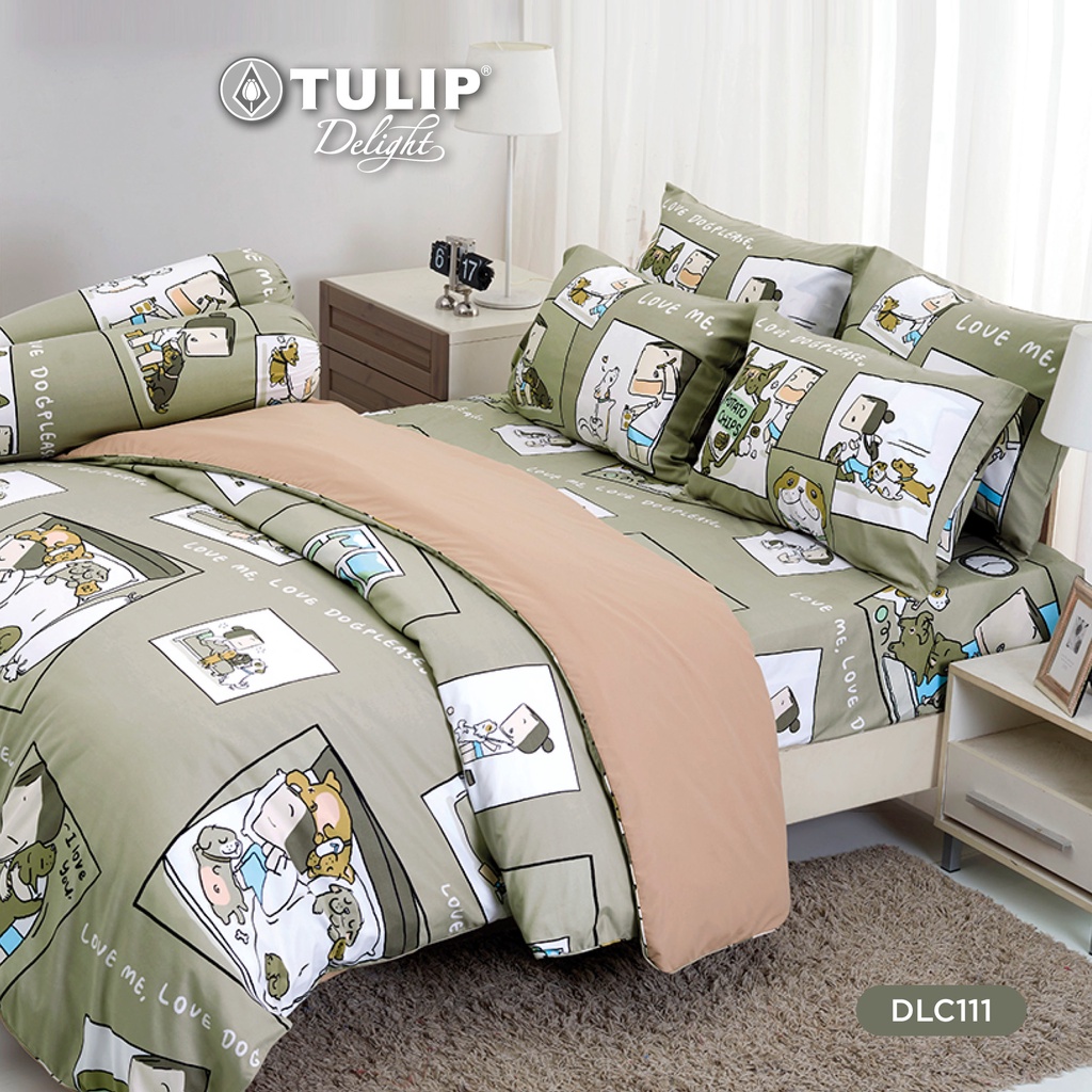 [ส่งฟรี] TULIP Delight หมาจ๋า DLC111 ลิขสิทธิ์แท้หมาจ๋า ชุดผ้าปูที่นอน ผ้าห่ม ผ้านวม พิมพ์ลายการ์ตูน ให้สัมผัสนุ่ม