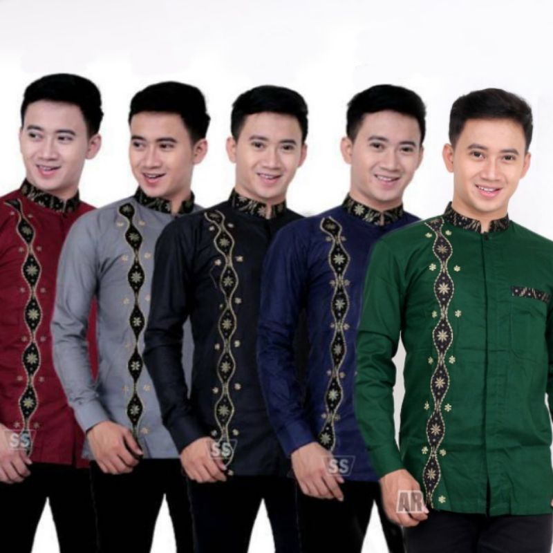 ผู้ชายมุสลิม& 39;S KOKO CLOTHES BATIK PUTRA JALLER