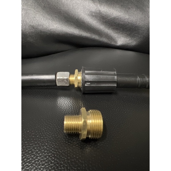 ข้อต่อเพิ่มความยาวสายฉีดน้ำแรงดันสูงขนาดเกลียวM22แกน15mm+M14หัวนูน – โปรปัง