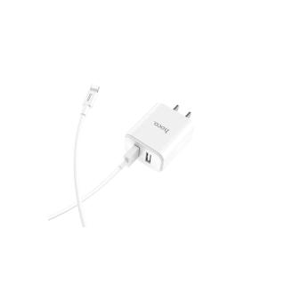 HOCO รุ่น C62 อะแดปเตอร์ หัวชาร์จ Wall charger พร้อมสาย Lightning,Micro,Type-c (แบบเลือก) Output 2.1A