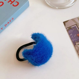 ยางมัดผมน่ารัก สไตล์เกาหลี Klein Blue - Plush Hair Ring พร้อมส่ง