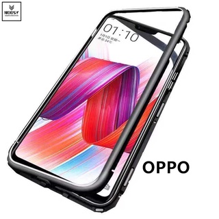 CASE OPPO เคสประกบ กันกระแทก (กระจกด้านหลัง) ประกบแม่เหล็ก กระจกใส OPPO F11PRO F15/A91 A7 F7 F9 A9/F11 A31