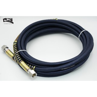สายน้ำแบบถักเตารีดไอน้ำหม้อต้ม ขนาด 5 เมตร (สีกรม) ： Stream Iron Hose Size 5 metre (Navy Color) -เกรด A