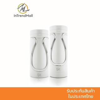 TIC Travel Bottle : Set ขวดแบ่งอุปกรณ์อาบน้ำ+ครีมบำรุงผิวแบบพกพาอัจฉริยะ - สีขาวมุก