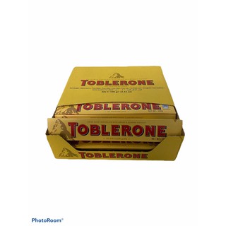 TOBLERONE MILK!! รสนม ออริจินัล..สีเหลือง 1แถว/100g  ราคาพิเศษ สินค้าพร้อมส่ง!!
