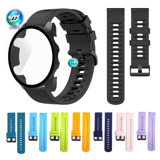 เคส Garmin Forerunner 255 เคส สายซิลิโคน สาย Garmin Forerunner255 สาย เคส Garmin Forerunner 255 เคส เคสป้องกันรอบด้าน 360° เคสแบบเต็มจอ