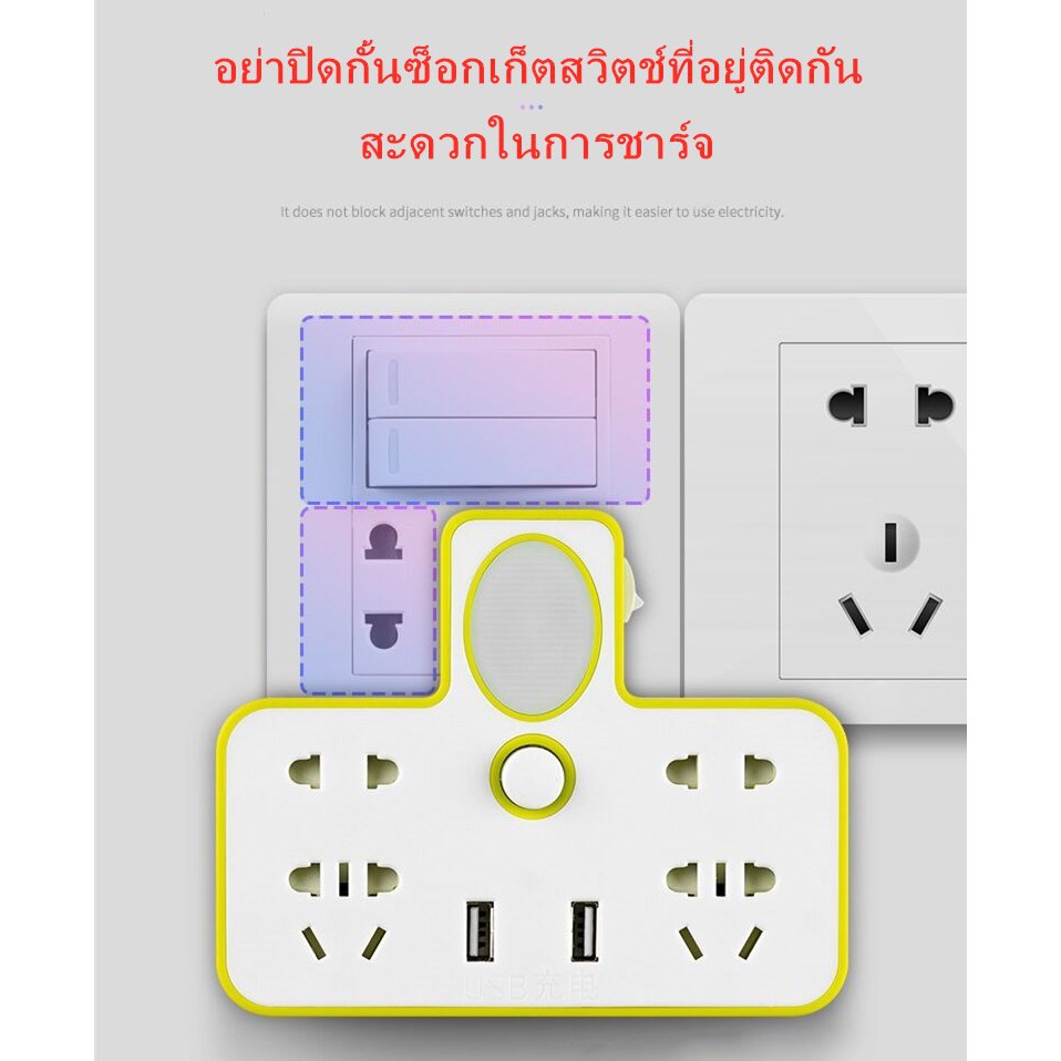 ✔✔ปลั๊ก 3 ตา พร้อมช่องเสียบ USB✔✔ปลั๊กเพิ่มช่องเสียบผนัง+แปลง 2 ขาเป็น 3 ขา ทำให้เสียบปลั๊ก 3 ขาได้ในปลั๊กแบบเก่า ราคา ถูกที่สุด ดีลบีเคเค แกลเลอรีภาพที่ 8