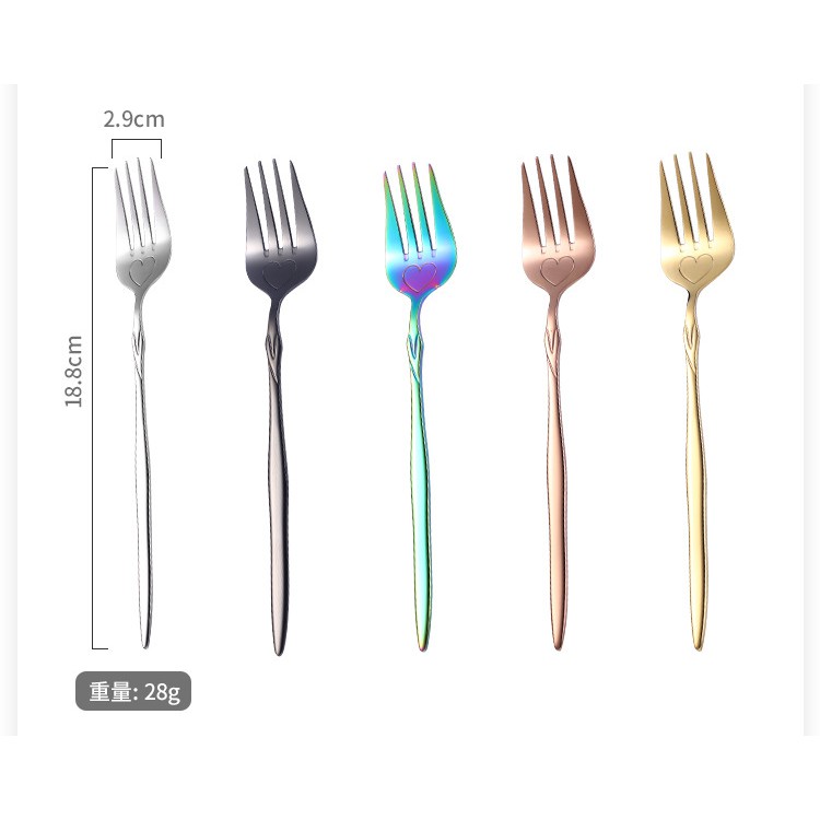 ช้อนส้อมสแตนเลสรูปดอกกุหลาบ - รูปที่ 5