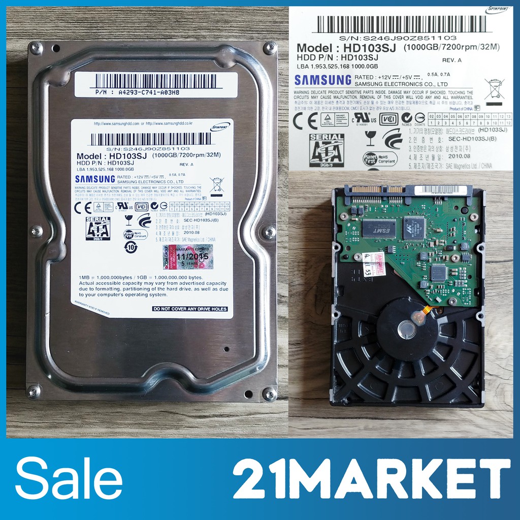 ฮาร์ดดิสก์ Sata Samsung รุ่น Hd103Sj 1000Gb (1Tb) | Shopee Thailand
