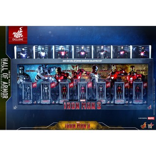 Hot Toys MMSC012 IRON MAN HALL OF ARMOR MINIATURE COLLECTIBLE Iron Man 3 โมเดล ของสะสม