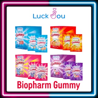 BIOPHARM GUMMY ยกกล่อง 12 ซองใหญ่ เยลลี่ อาหารเสริม 4 สูตร / 4 รสชาติ