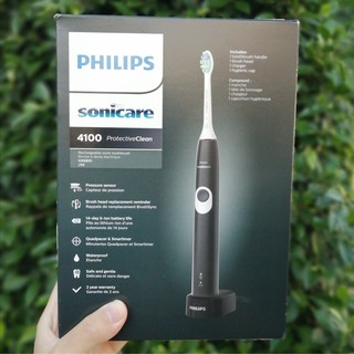 แปรงสีฟันไฟฟ้าฟิลิปส์ Philips® Sonicare ProtectiveClean 4100 รุ่น HX6810/50 แบบชาร์จไฟได้ สีดำ Sonic Electric Toothbrush