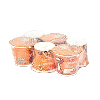 นิสชินโดราเอมอนบะหมี่กึ่งสําเร็จรูปรสปู 40กรัม x 6ถ้วย NISSIN Mini Cup Noodle Doraemon Crab Flavour 40g x 6 Cups