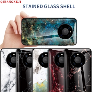 เคสกระจกนิรภัยลายหินอ่อนสําหรับ Huawei Mate 20 30 Pro Honor Play 8 X