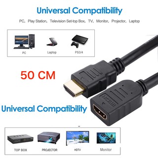 HDMI M/F Cable ต่อยาว สายยาว 50 cm (สีดำ)