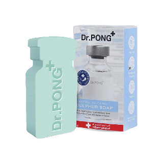 สบู่ลดสิวสูตรอ่อนโยน Dr. PONG Natural Volcanic Sulphur Soap ดอกเตอร์พงศ์ แนทเชอรัล โวลเคนิก ซัลเฟอร์โซฟ