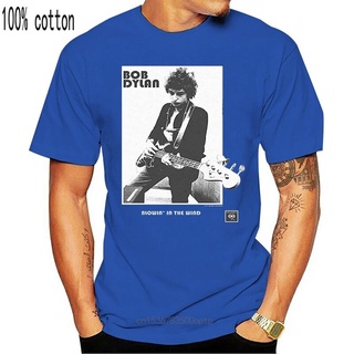 แขนสั้นcrew neckขายดี เสื้อยืดแขนสั้น คอกลม พิมพ์ลาย Bob Dylan Blowing In The Wind Mans สไตล์คลาสสิก สําหรับผู้ชาย 03258