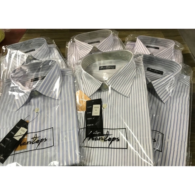 (M-2XL)MAN NORMAL FIT LONG SLEEVE LIGHT COLOUR OFFICE WEAR