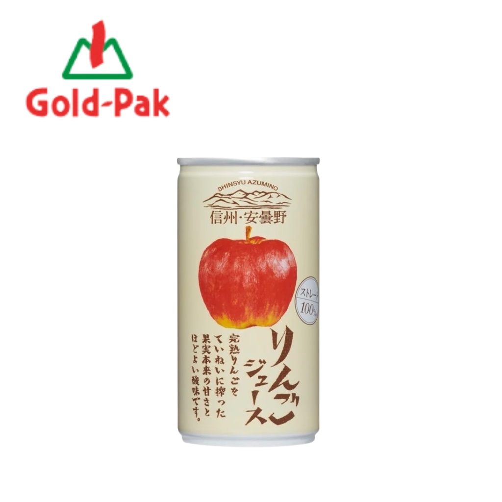 GOLDPAK AZUMINO APPLE JUICE น้ำแอปเปิ้ลแท้100 จากอะซุมิโนะ ประเทศญี่ปุ่น 190ml Shopee Thailand