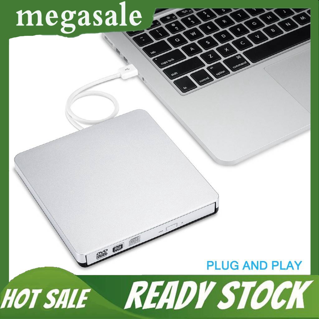 แบบพกพาภายนอก DVD 2.0 CD Burner Drive, USB DVD Reader CD RW Writer Reader CD-RW/DVD-RW Writer/Burner