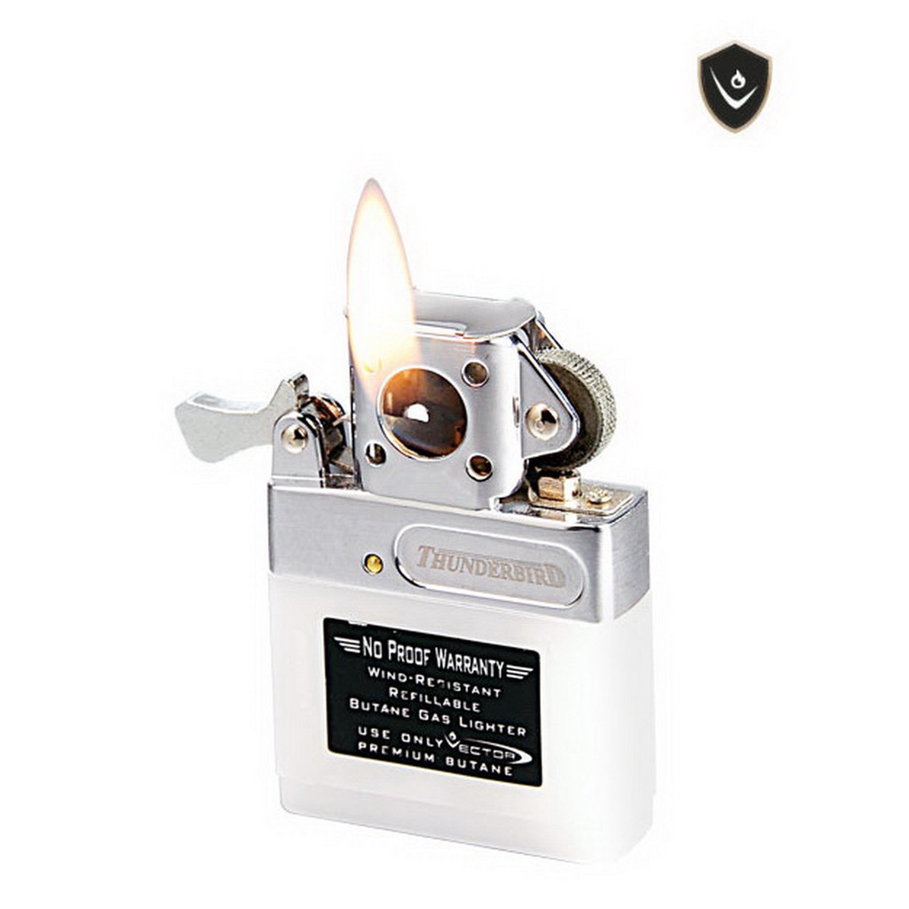Vector Thunderbird Butane Pipe Lighter Insert for Zippo (ตัวถังด้านในแบบเติมแก๊สสำหรับจุดไปป์การจุดไฟเป็นแบบเฟืองล้อ)