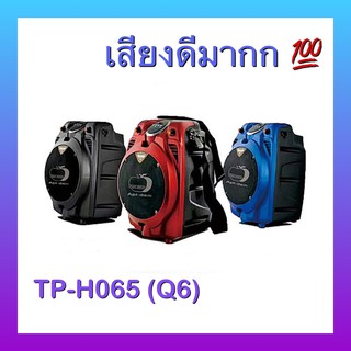 ตู้ลำโพงแอปเปิ้ล ลำโพงบลูทูธแอปเปิ้ล รุ่น TP-H065(Q6) ลำโพงช่วยสอน ลำโพงพกพา ลำโพงอเนกประสงค์ ลำโพงพระ แถม! ไมค์ลอย