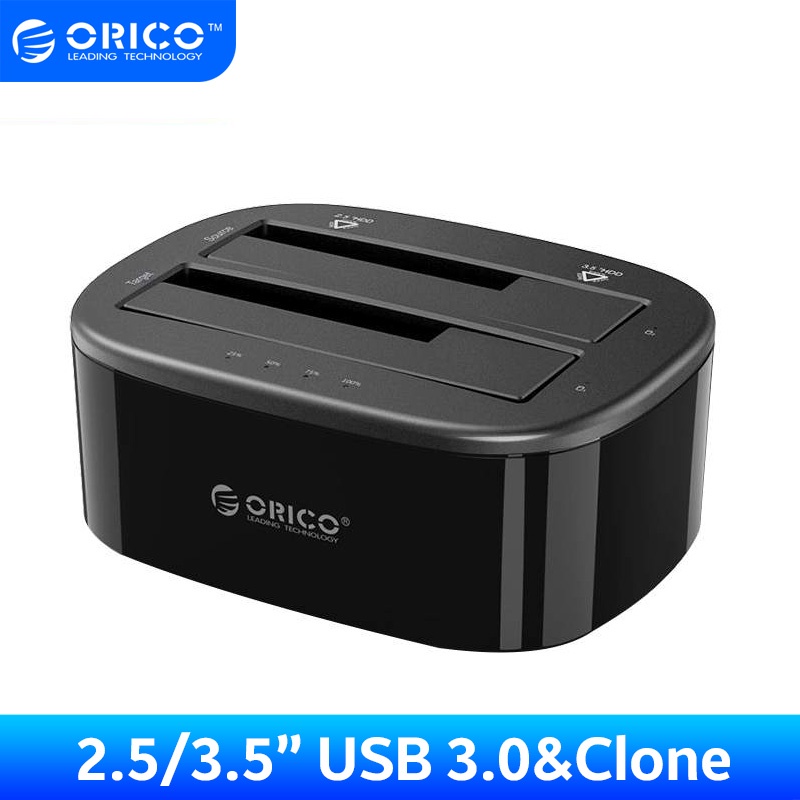 ORICO 6228US3-C Dual Bay 36TB HDD Docking Station พร้อมออฟไลน์ Clone SATA ไปยัง USB 3.0 External Hard Drive