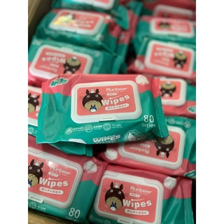 ทิชชู่เปียกเด็ก Baby Hand Mouth Wipes ห่อเขียว 80 แผ่น