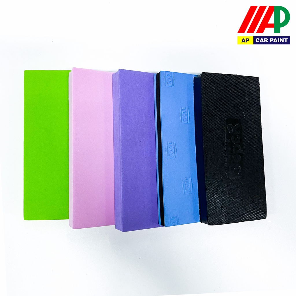 ฟองน้ำรองขัดกระดาษทราย ฟองน้ำรองขัด ขนาด 2.5x5.5"