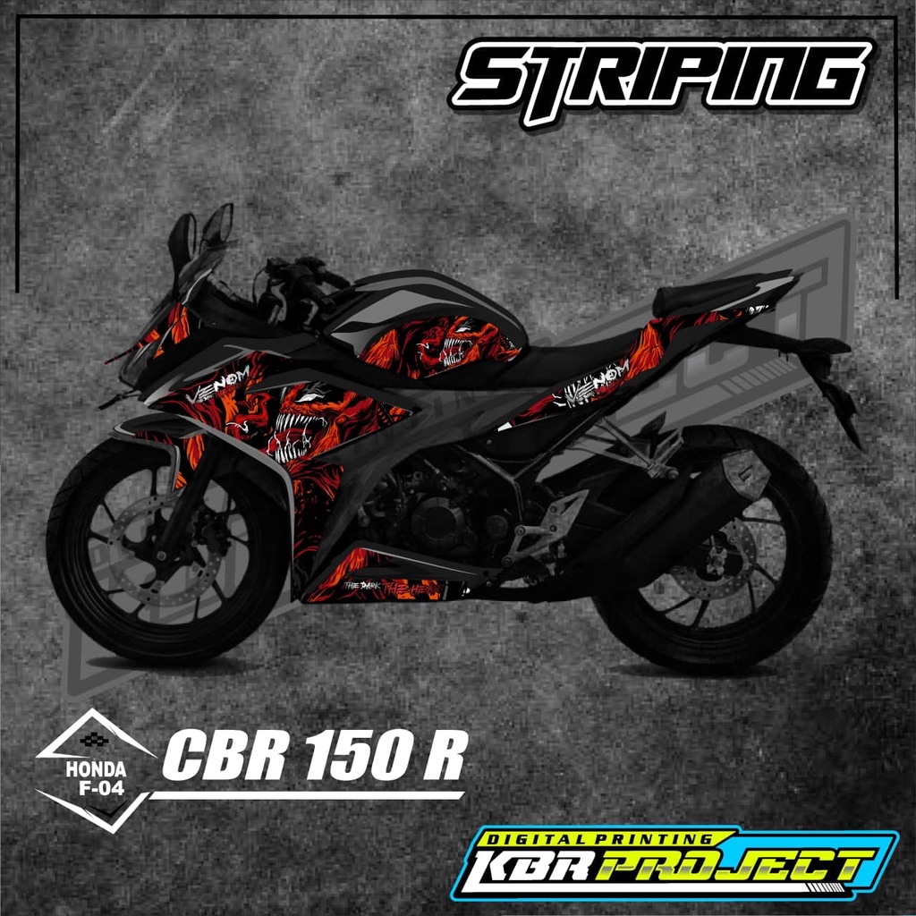 สติ๊กเกอร์ CBR 150R striping CBR 150Rmotor HONDA สติ๊กเกอร์รถมอเตอร์ไซด์ variation Racing F-04 TRANS