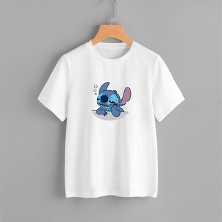 HH Stitch เสื้อยืดขาวใส ใส่สบาย Unisex เสื้อยืดผ้าฝ้าย