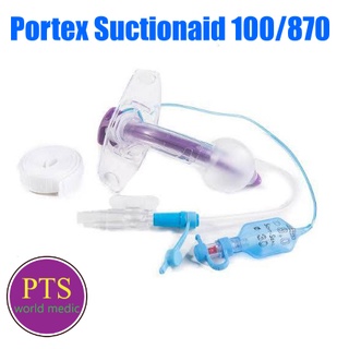 ท่อเจาะคอ Portex มีสายดูดเสมหะ Suctionaid (100/870)