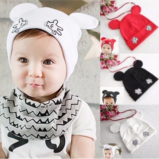 หมวกบีนนี่ มิคกี้เมาส์ สำหรับเด็กอายุ 4-24 เดือน baby beanie caps hat