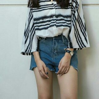 Imperfect Cut-Off Denim Shorts