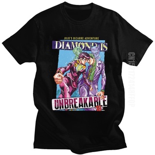 เสื้อยืดครอปเสื้อยืด ผ้าฝ้าย พิมพ์ลายอนิเมะ Jojo Bizarre Adventure สําหรับผู้ชายS-5XL