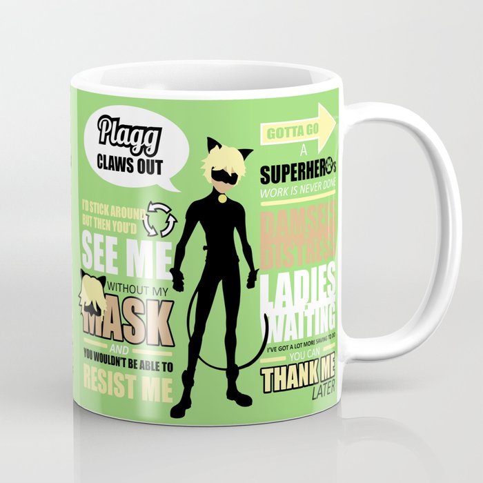 Cat Noir Quotes Motif Mug