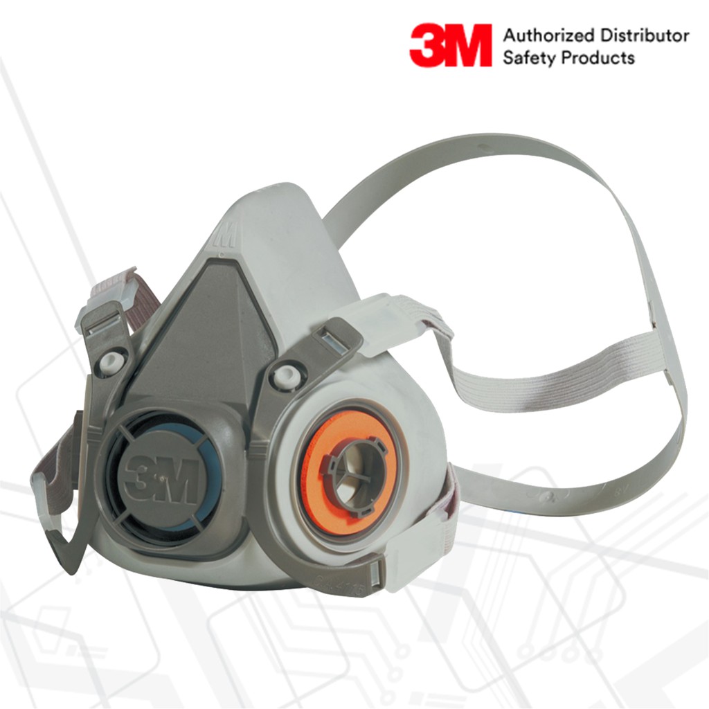 3M™ 6200 ไซส์ M หน้ากากครึ่งหน้าชนิดไส้กรองคู่ ขนาดกลาง (เฉพาะหน้ากาก)