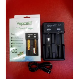 Vapcell Q2 เครื่องชาร์จถ่าน  รางชาร์จถ่าน แท่งชาร์จถ่านแบบ 2 ก้อน