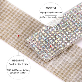 เทปสติกเกอร์ พลอยเทียม AB มีกาวในตัว สําหรับตกแต่งรถยนต์ DIY