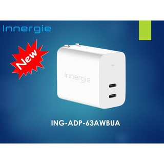 Innergie C6 Duo (Fold) USB-C Power Adapter(ING-ADP-63AWBUA)