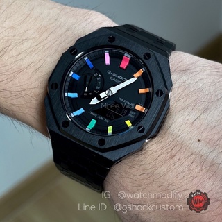 G-SHOCK GA-2100-1A Custom AP Rainbow Black Edition