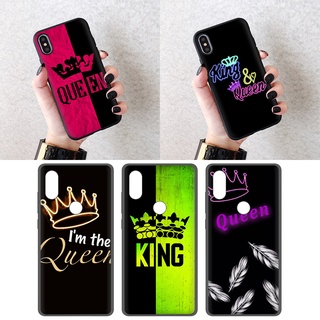 เคสโทรศัพท์มือถือ TPU แบบนิ่ม ลาย 73TFB King Queen สําหรับ Redmi 9C NFC 9T 9 Prime 10X Note 10 Pro Max 4