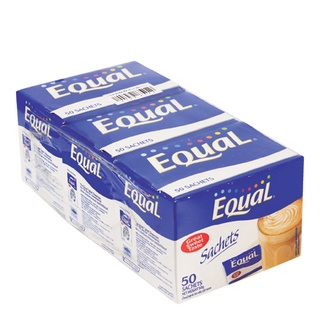พร้อมส่ง! อิควล สารให้ความหวานแทนน้ำตาล 50 ซอง X 3 กล่อง Equal Sugar 50 Sachets x 3