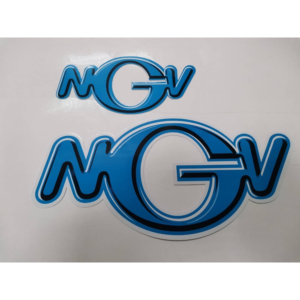 สติ๊กเกอร์ คำว่า NGV Natural GAS Vehicle ก๊าซ แก๊ส sticker ติดรถ แต่งรถ สติกเกอร์ สติกเกอ สีฟ้า ฟ้า