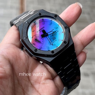 G-Shock Custom AP Style Rainbow Dial Black Full Metal Steel