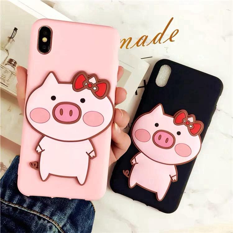 สต็อกพร้อมเคสโทรศัพท์มือถือลายการ์ตูนหมูสําหรับ Huawei P9 P 10 Plus P 20 Lite P 30 Mate 10 20 Pro