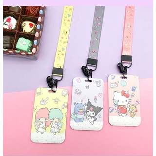 สายคล้องบัตร น่ารัก นักเรียน Id ป้องกัน Hello Kitty พวงกุญแจ Cinnamoroll Sanrio โฟโต้การ์ด ที่ใส่การ์ด สําหรับผู้หญิง โฟโต้การ์ด ปลอกแขน